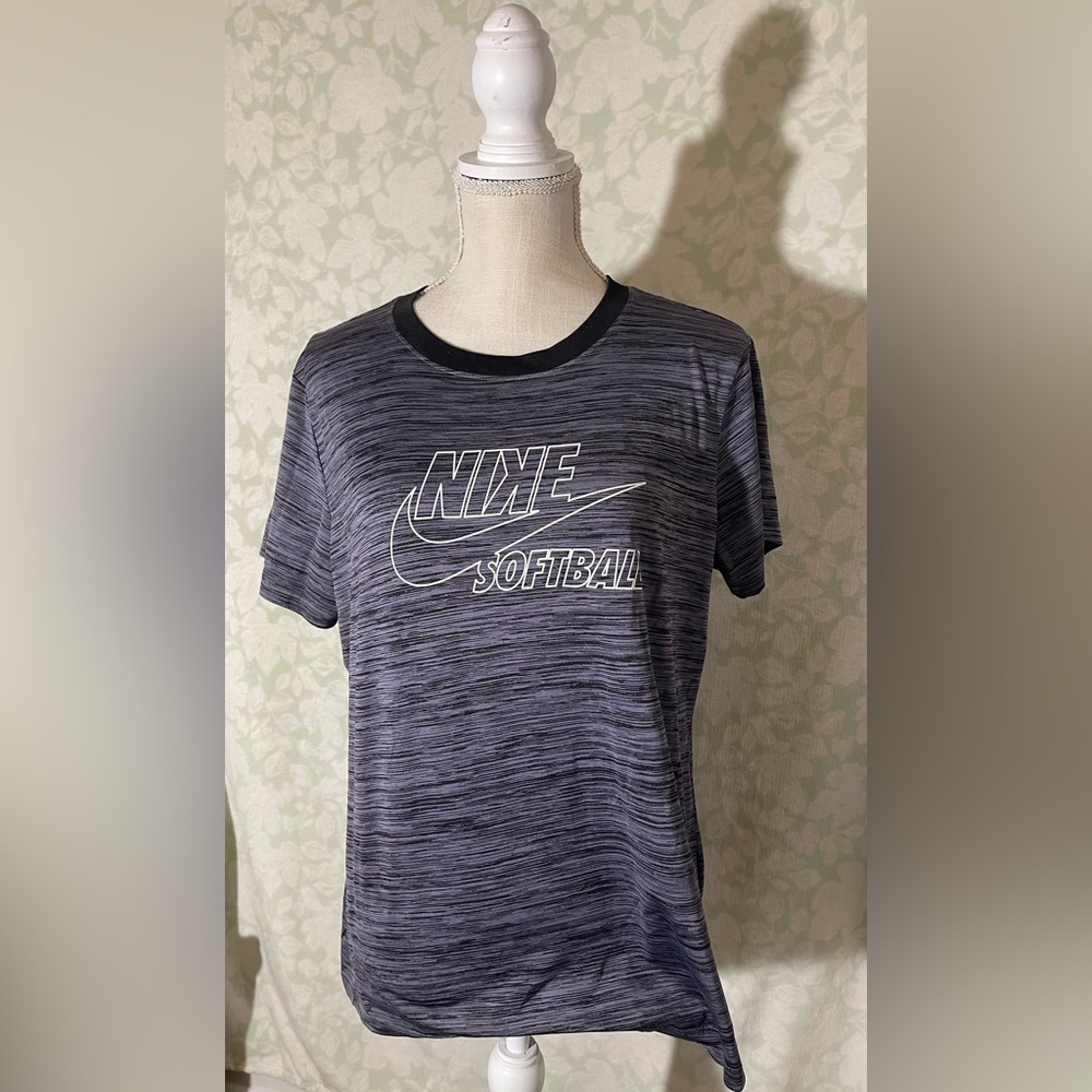 Nike Softball Dri-Fit Gray Tee L